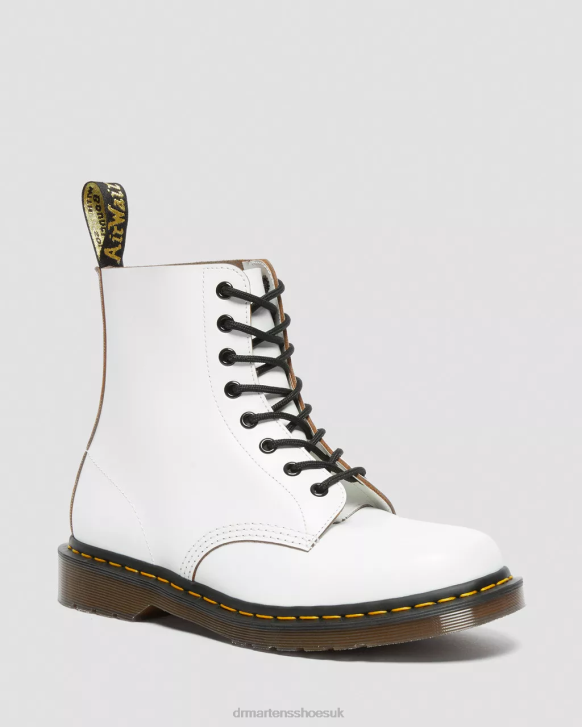 White Quilon Unisex Footwear Dr. Martens 1460 Vintage Made in England Lace Up Boots 242Z121